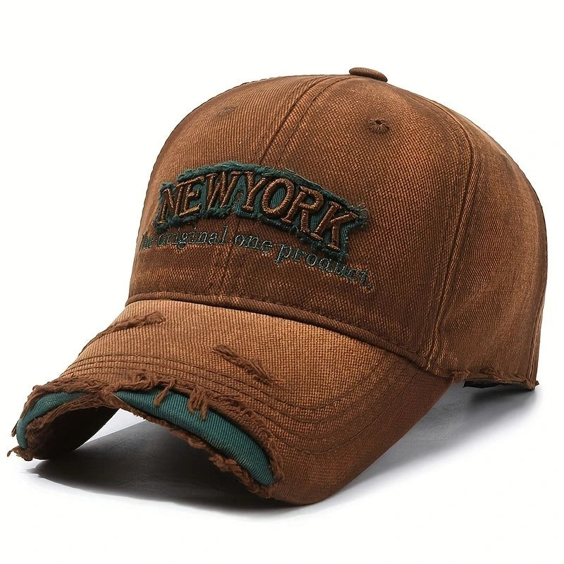 Vintage NY Distressed Denim Cap