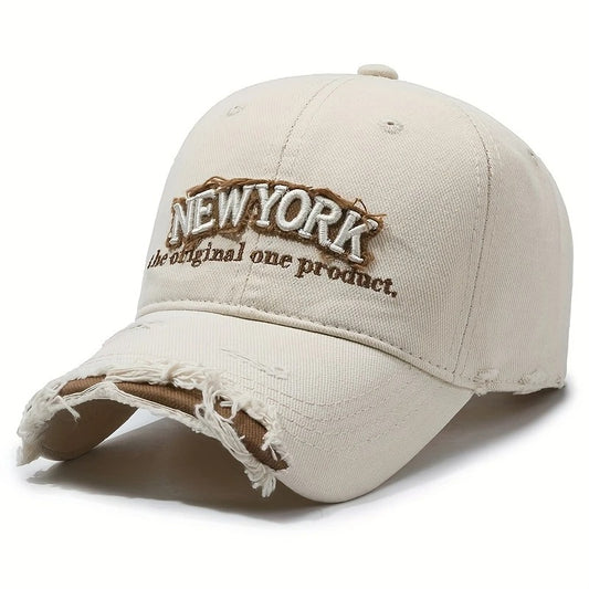 Vintage NY Distressed Denim Cap